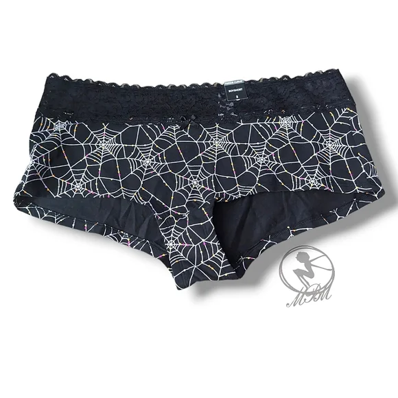🆕 Torrid Spider Web Print Mid Rise Boyshort Panties size 2X - Picture 2 of 4